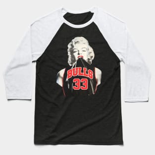 Marilyn Monroe Chicago Scottie Pippen Baseball T-Shirt